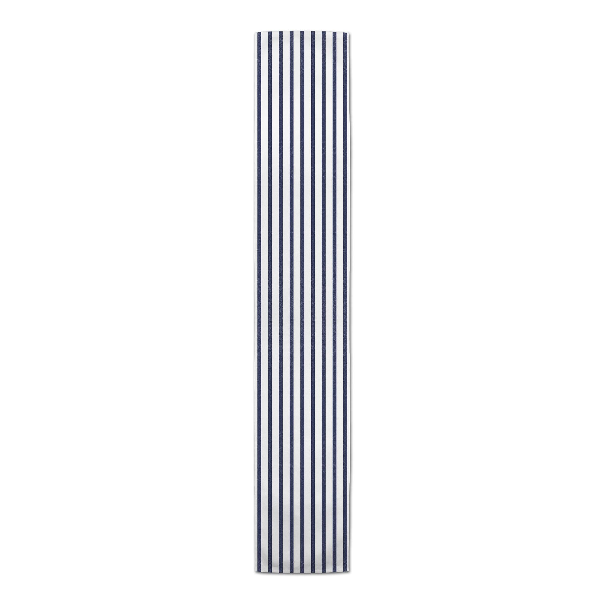 72'' Sea Stripes Poly Twill Table Runner